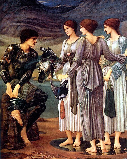 El armamento de Perseo – Edward Burne-Jones