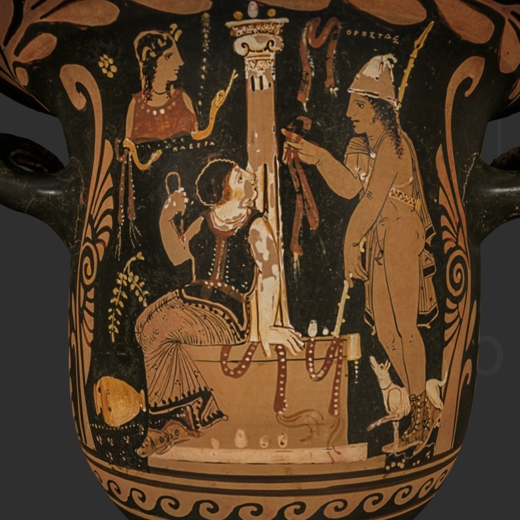 Cratera - Orestes y Electra