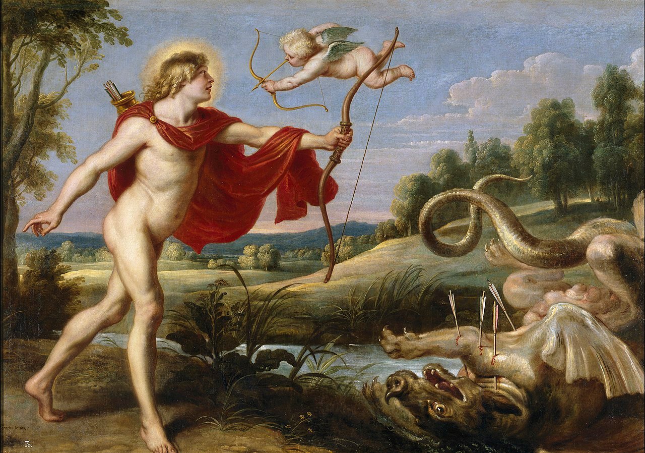 Apolo y la serpiente Pitón