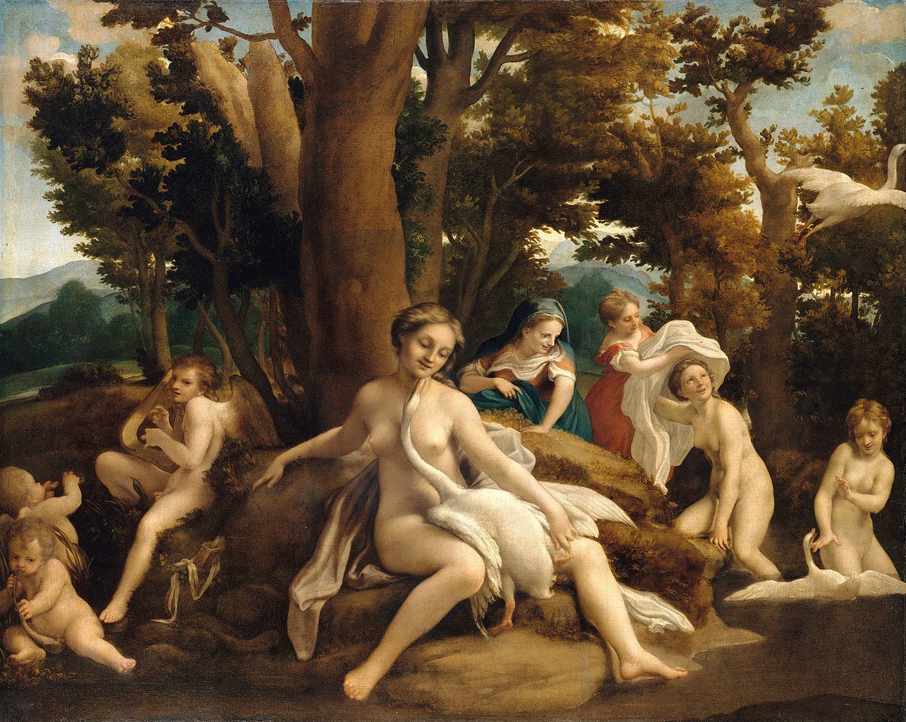 Leda con el cisne