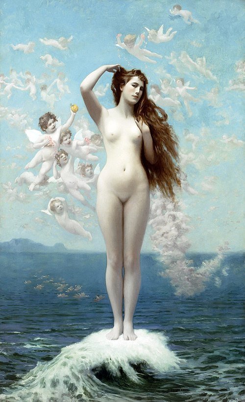 Venus emergiendo de las aguas