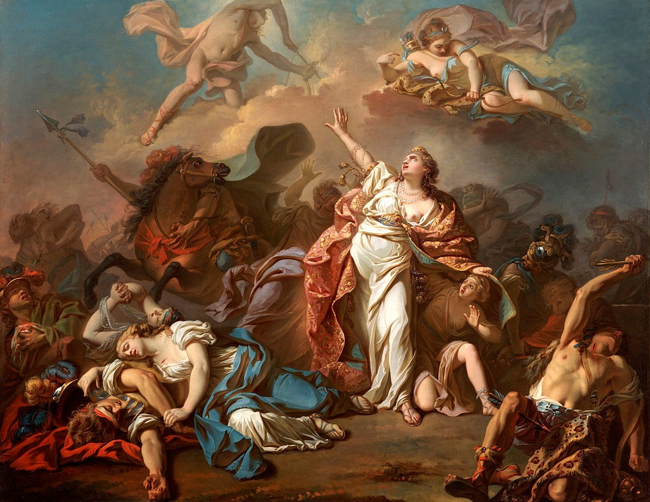 Apolo y Diana atacando a los hijos de Níobe
