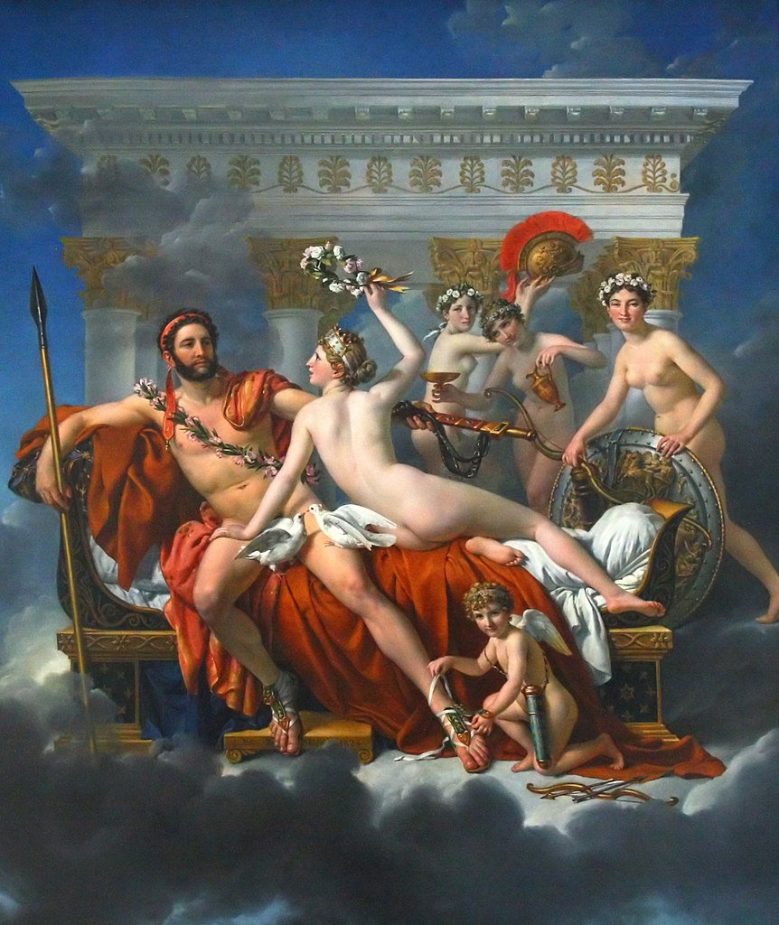 Marte desarmado por Venus – Jacques-Louis David