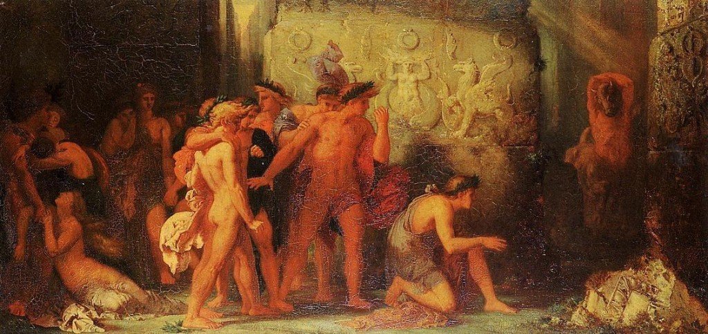 Atenienses entregados al Minotauro