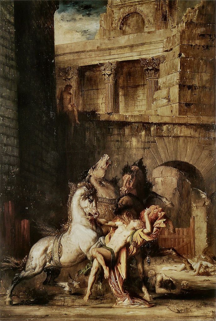 Diomedes devorado por sus caballos