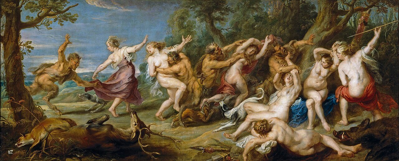 Diana y sus ninfas sorprendidas por sátiros