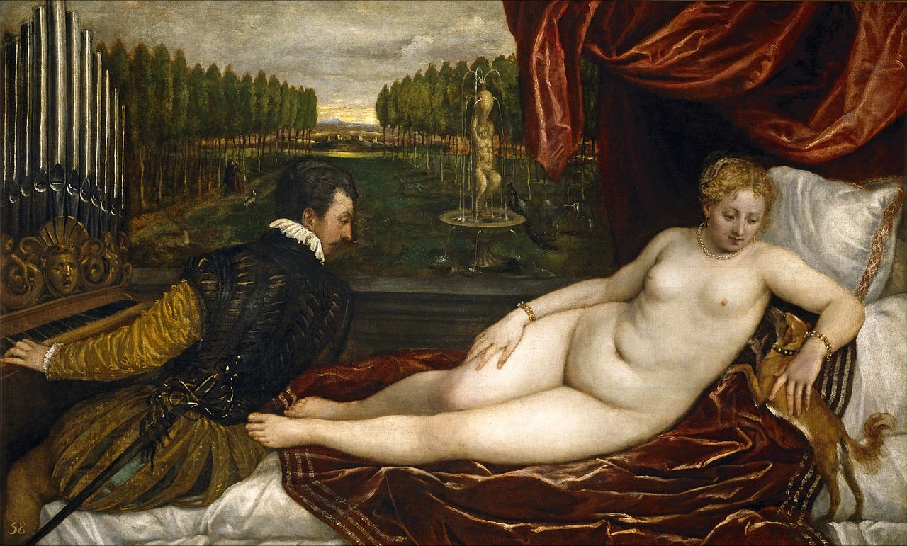 Venus recreándose con el Amor y la Música