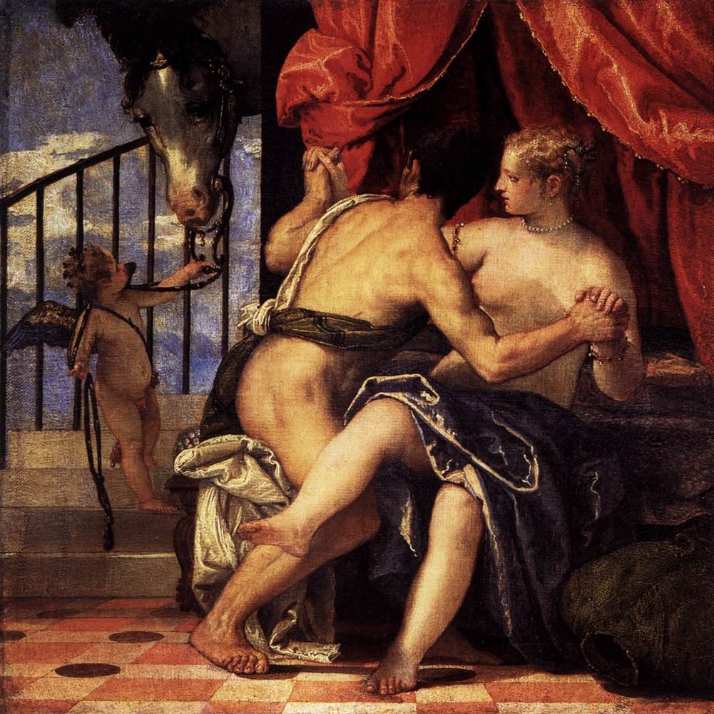 Venus, Marte y Cupido con un caballo